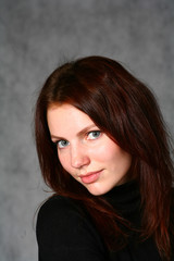 Naklejka premium Beautiful Redhead Girl Portrait