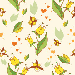 Obraz premium seamless background with flowers