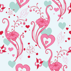 seamless background with flowers