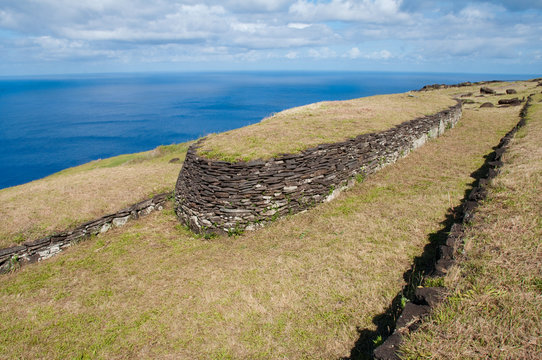 Orongo ruins at Easter island