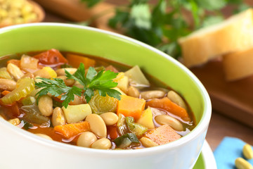 Vegetarian canary bean soup