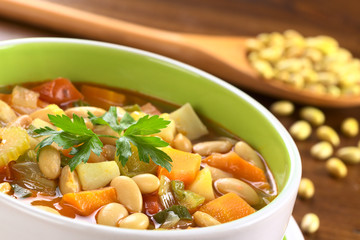 Vegetarian canary bean soup