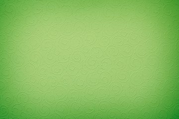 vivid green background with round organic ornaments