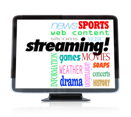 Streaming Content on HDTV Television Watch Programs