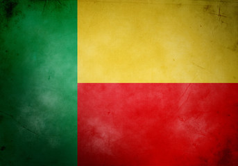 Benin Grunge Flag