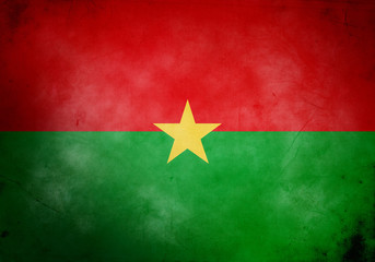 Burkina Faso Grunge Flag