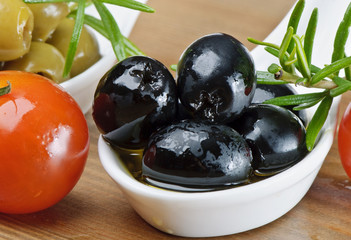 Olives and tomatoes
