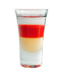 cocktail   closeup isolated on white background.