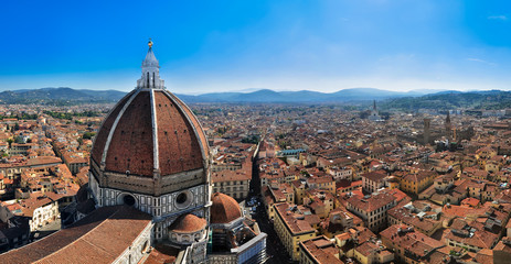 Florence panorama view from Campanilla
