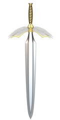 Sword of Justice isolated on a white background