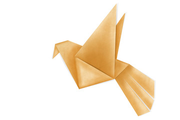 oiseau origami coloré fabriqué à partir de papier recyclé