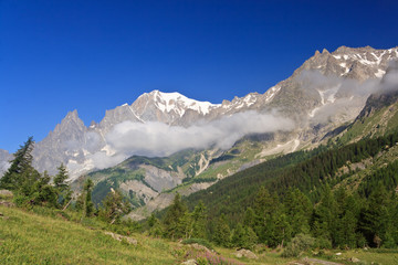 Fototapeta na wymiar Ferret valley - Mont Blanc