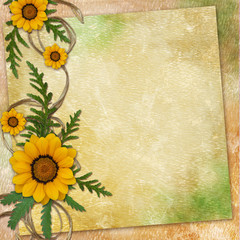 Floral greeting card with place for your text.