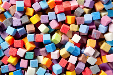 colorful square foam cubes texture