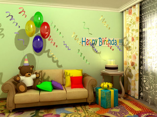 Birthday babyroom (childroom)