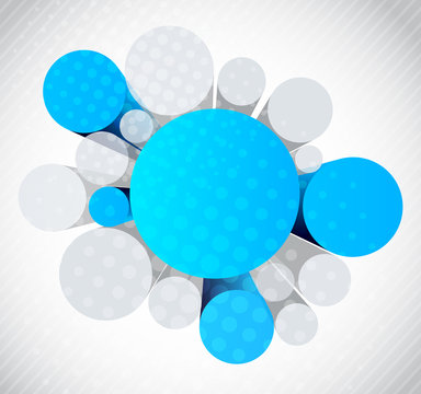 Background with 3d circles