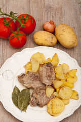 lamb with potatoes
