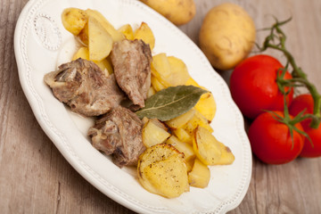 lamb with potatoes