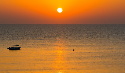 Sunrise at sea. Egypt.