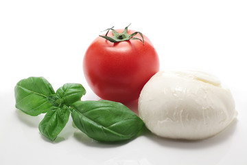 Tomato, mozzarella and basil