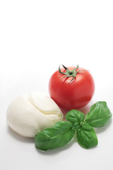 Tomato, mozzarella and basil