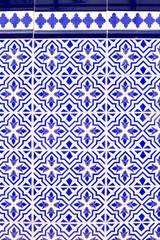 Andalusian style spanish blue ceramic tiles