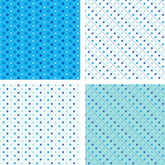 Seamless pattern pois blue