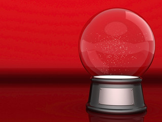 Picture a beautiful, glass ball on a colored background