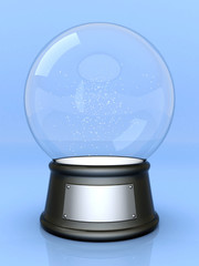 Picture a beautiful, glass ball on a colored background