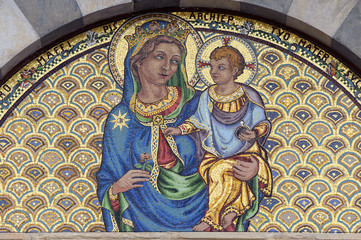 Pisa, mosaic of Santa Caterina church