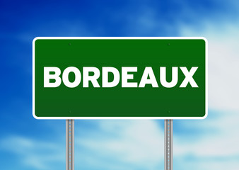 Green Road Sign - Bordeaux, France