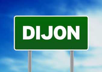 Green Road Sign -  Dijon, France