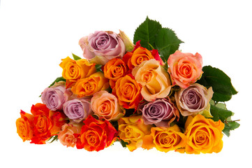Bouquet roses in various colors