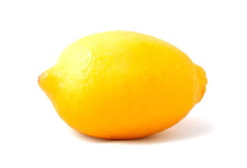 ripe lemon on a white background