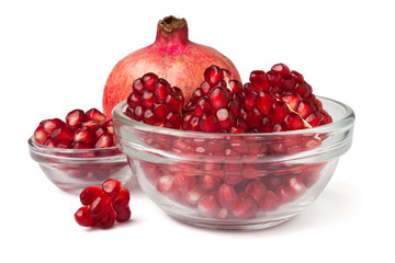 peeled pomegranate in a bowl