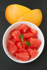 grapefruit in a bowl