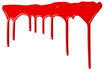 red paint leaking art
