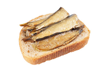 Sandwich with  sprats