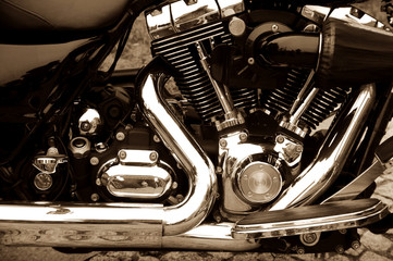 engine of the motorcycle
