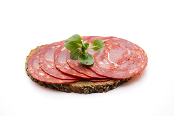 Spanische Salami auf Brot