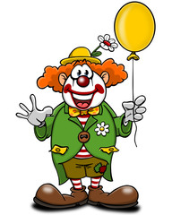 Clown mit Luftballon