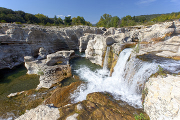 Obraz premium Sautadet waterfalls in southern France