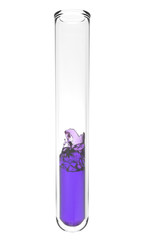 test tube with wavy purple liquid inside