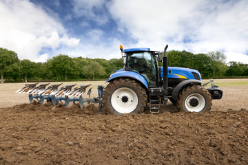 Tractor Ploughing Field
