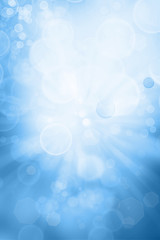 Blue white bokeh blur light vertical background