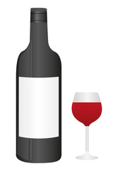 wine bottle and cup