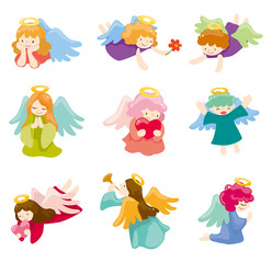 cartoon Angel icon set