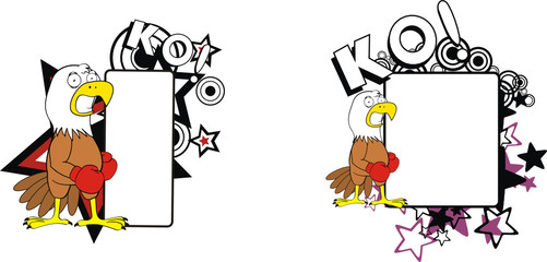 eagle boxer cartoon copyspace6