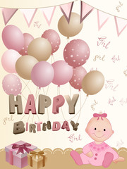 Happy birthday gril card