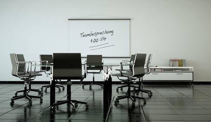 Bürodesign Konferenzzimmer schwarz